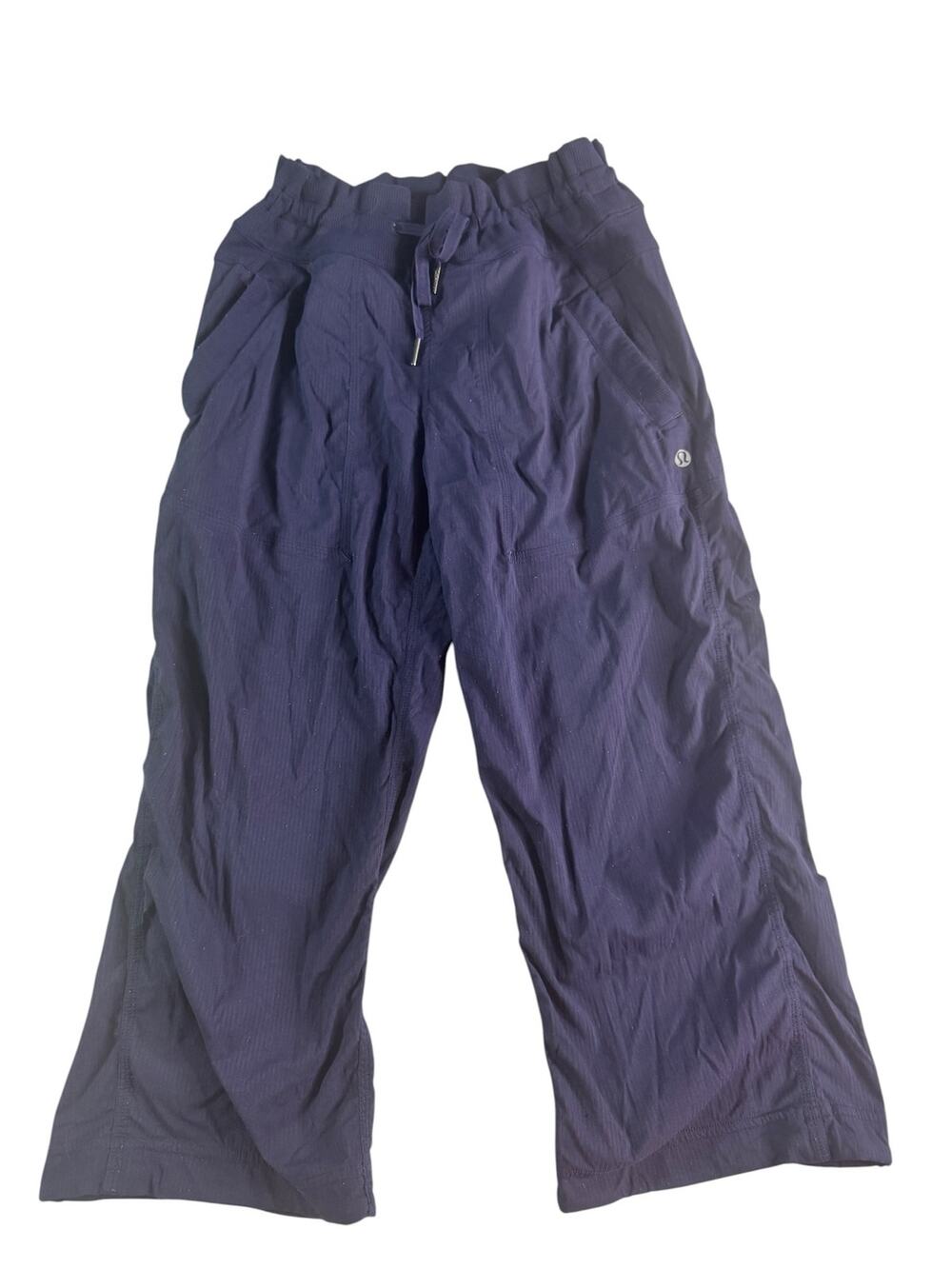 Lululemon Women’s Size 4 XS Navy Blue Crop Capri Pants Drawstring Pockets